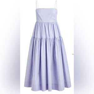 NWT J. Crew Tie-back tiered cotton poplin dress
